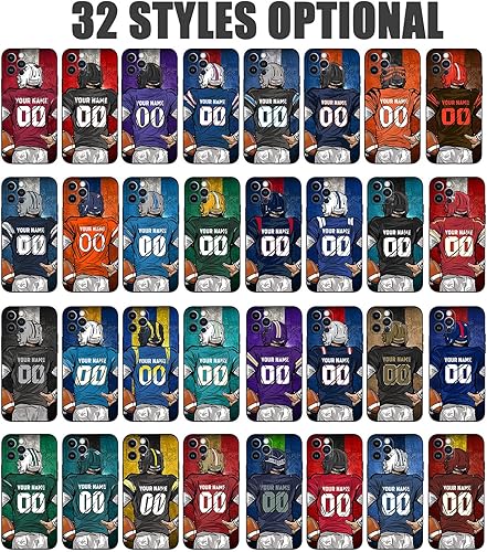 Miniatura 2 de Funda personalizada con nombre y número del equipo de fútbol para iPhone 17 Air 16 15 14 13 12 11 Pro Max mini Xr Xs X 7 8 Plus SE 6s 6, funda