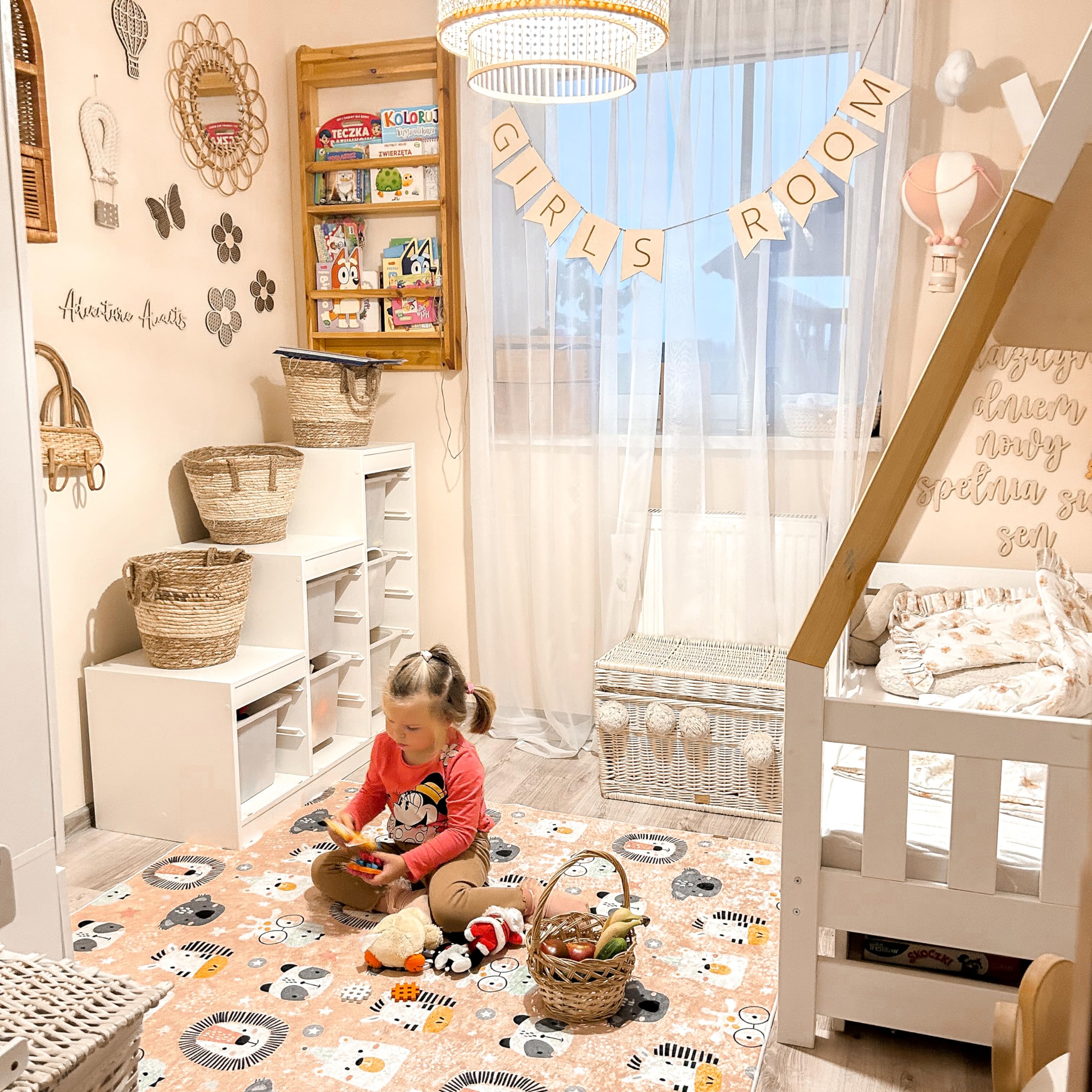 HAMUR HOME Tapis de Jeux pour Bébé Antidérapant Pliable 150 x 150 cm Lavable