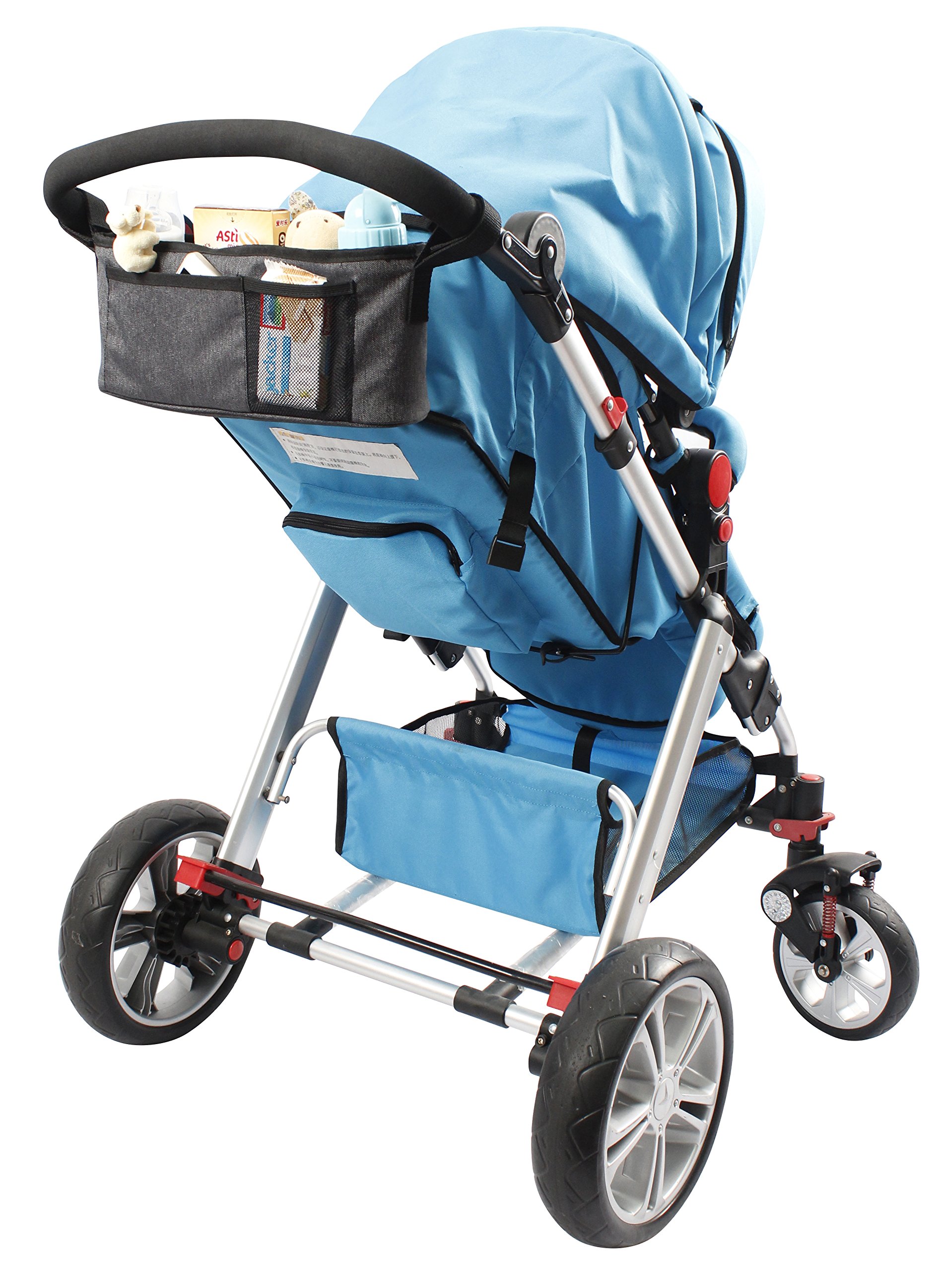 AltaBeBe Al1004 Borsa con Tasche per Passeggino, Nero