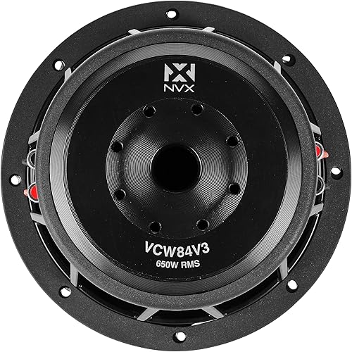 Miniatura 5 de NVX VCW84v3 - Subwoofer dual para automóvil de 8 pulgadas y 1300 vatios de pico (650 W RMS) de 4 ohmios serie VC (VCW84 Versión 3)
