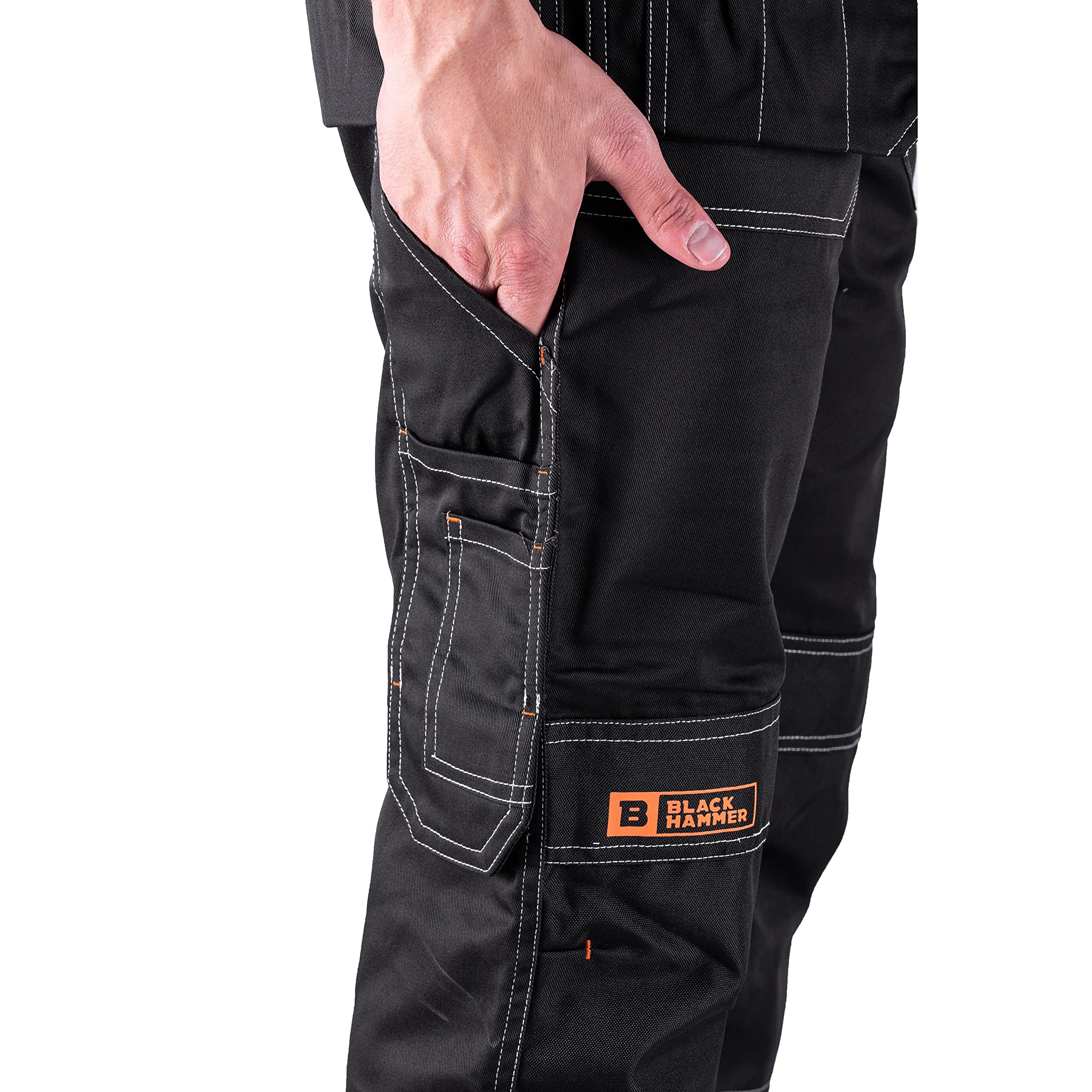 BLACK HAMMER Pantalones de Trabajo para Hombre Ropa de Trabajo Cómoda y Resistente Pantalones de Trabajo de Seguridad Ajuste Relajado Estilo Cargo Resistente al Agua Zilla