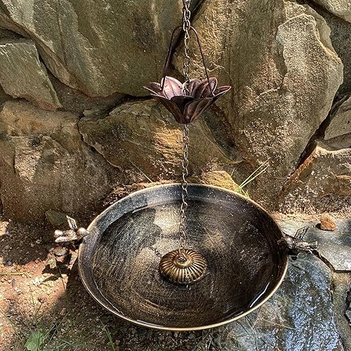Miniatura 3 de Diam - Cuenca de cadena de lluvia de 12.2 pulgadas, repuesto para anclajes de cadena de lluvia estándar, decoración de jardín al aire libre