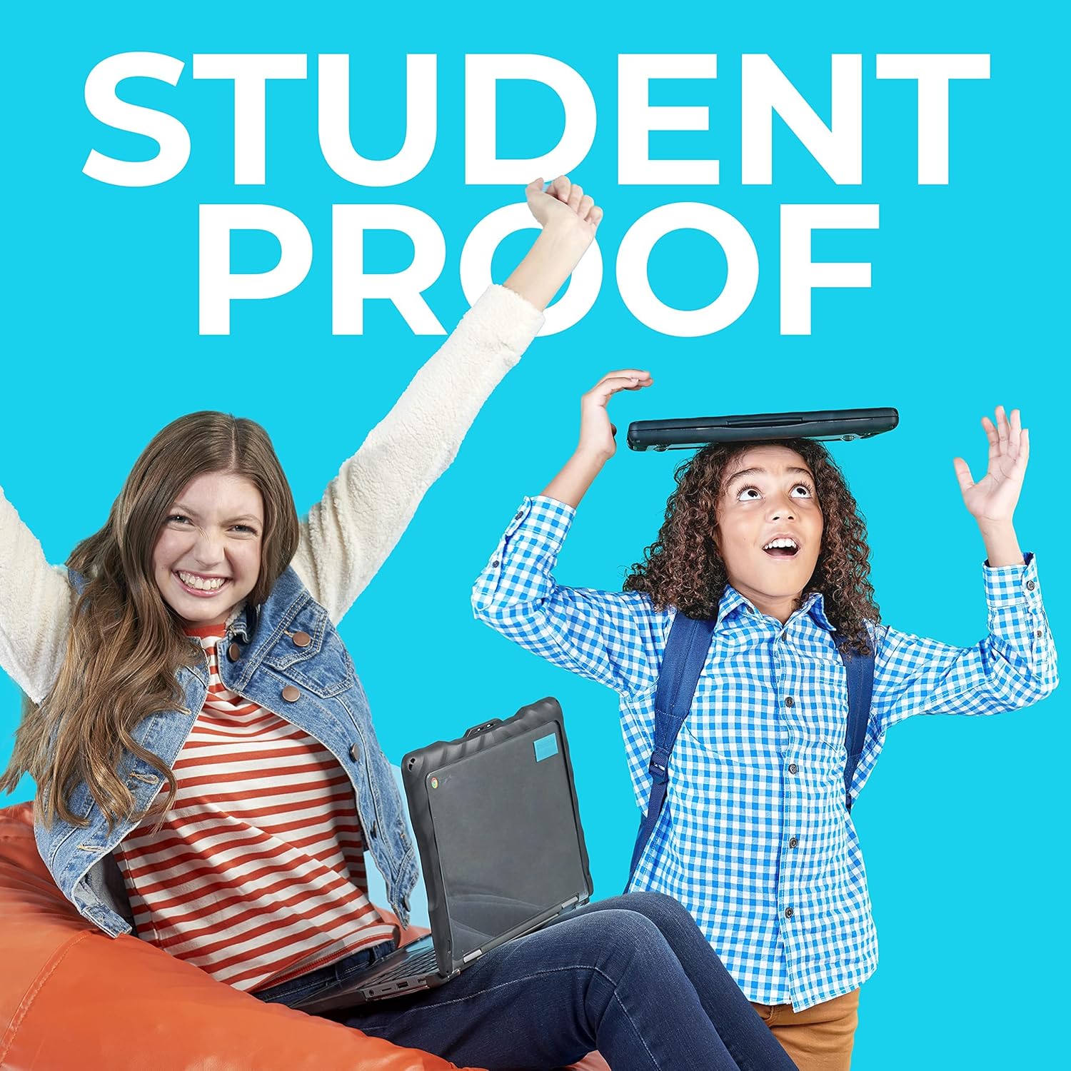 Gumdrop DropTech Custom Case Dell Latitude 7200/7210 (2-in-1) - Drop Tested Protection, Rubberized Thread on Sides, Seamless Asset Tagging, Snap in Installation for School or Work - Black