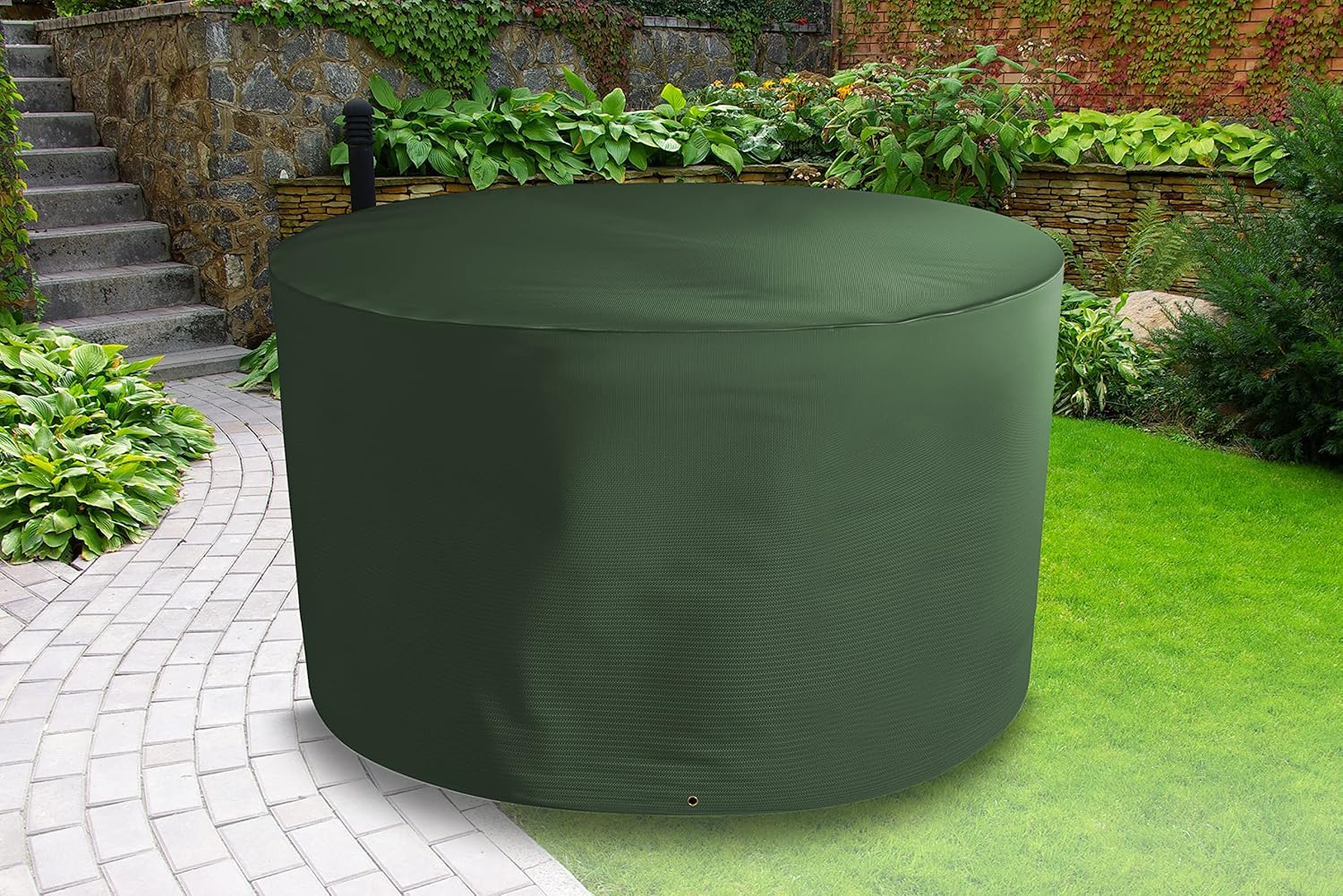 Bosmere Weatherproof Round Table Cover, 40 Diameter x 28 High, Green