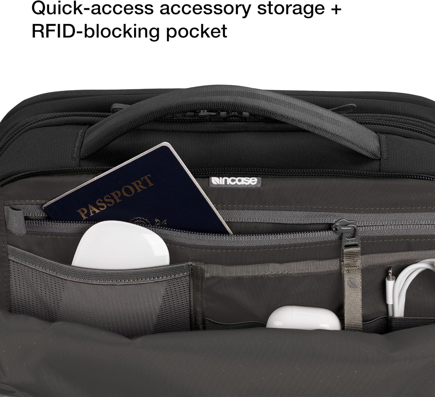 Incase A.R.C. Travel Backpack 38L – Expandable Carry On Luggage, Fits up to 17" Laptop – Butterfly Opening, Quick Access Pocket, Shoe Storage – Airplane Travel Essentials, Weekend Bag – Black - Image 8