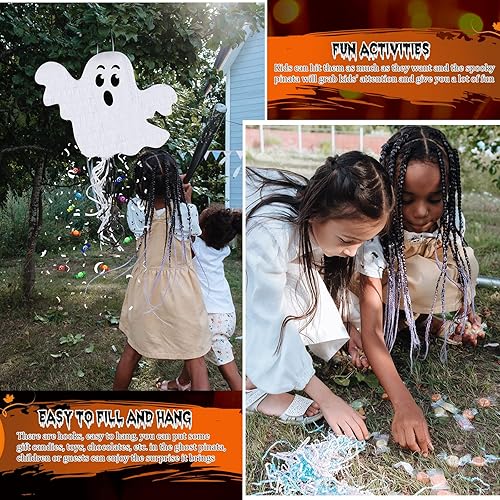 Miniatura 6 de Pinatas de Halloween, piñata fantasma, piñatas mexicanas de Halloween para niños y niñas, fiesta de cumpleaños, Halloween, carnaval, festival,