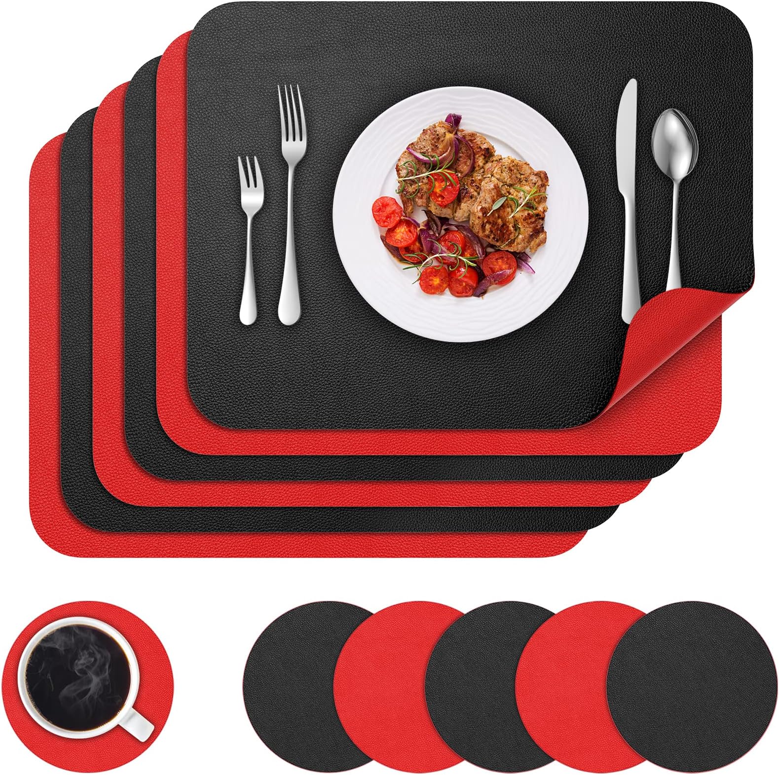Set De Table Rouge Guzzini - Tiffany, Fabrication - Set de Table Rectangulaire Double Face ...