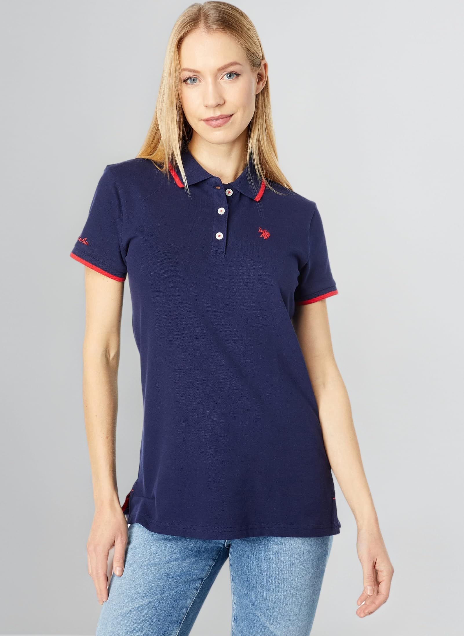 U.S. Polo ASSN. Women's Classic Stretch Pique Polo Shirt Classic Stretch Pique Polo Shirt