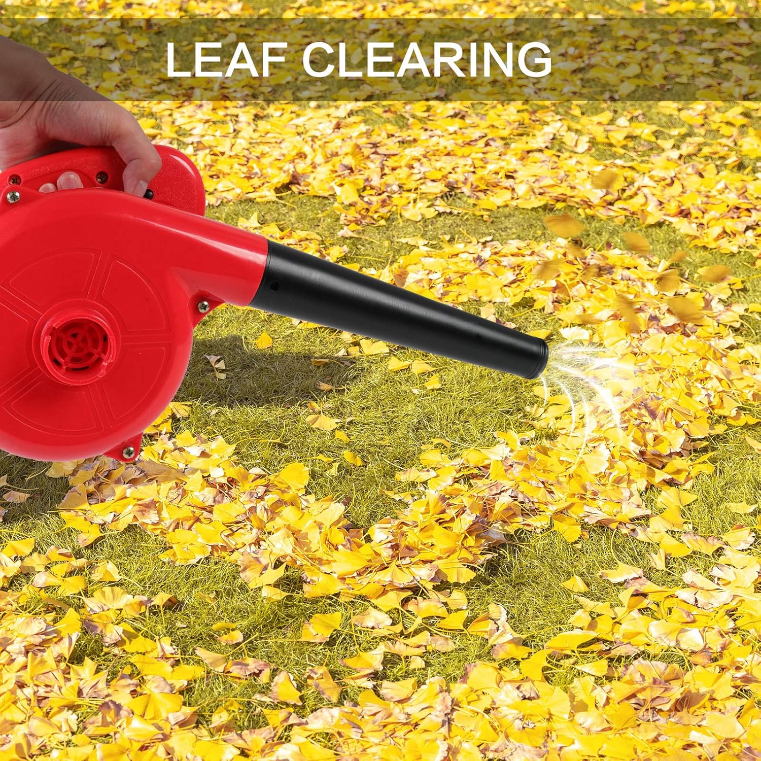 Boshen Handheld Electric Leaf Blower 110V 700W 5.5A 2 in 1 Corded Vacuum & Sweeper Lightweight Multifunctional Mini Leaf Blower for Home Porch Patio Computer Car