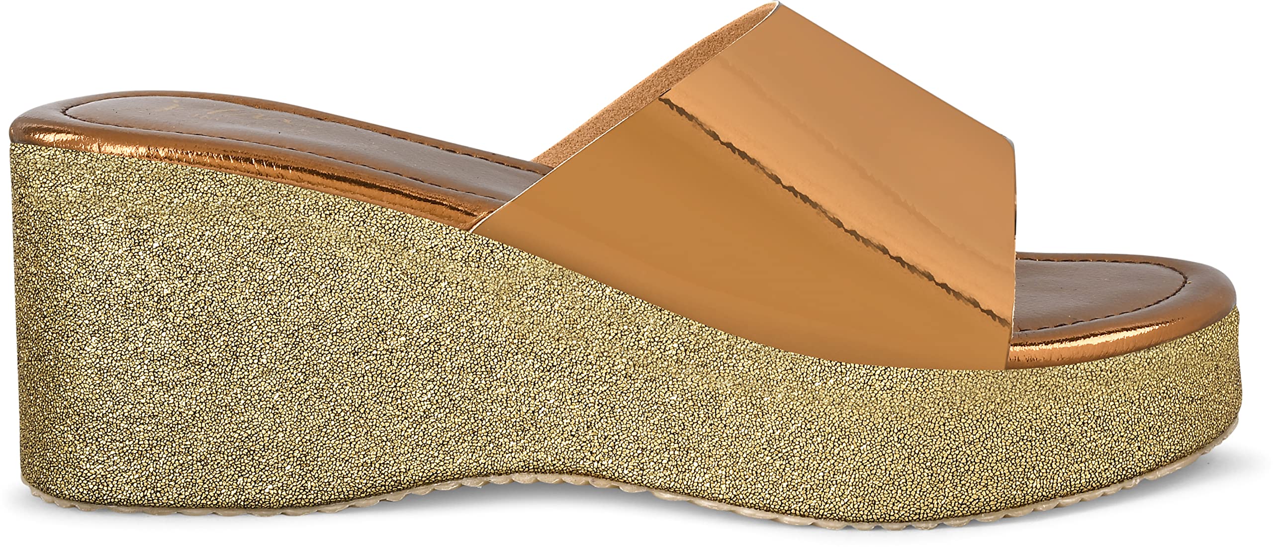 JM LOOKS Shimmer Wedges Heels Sandals For Womens & Girls MF-10-Copper-41-X (B0C4Y3SS22) Amazon Price History, Amazon Price Tracker