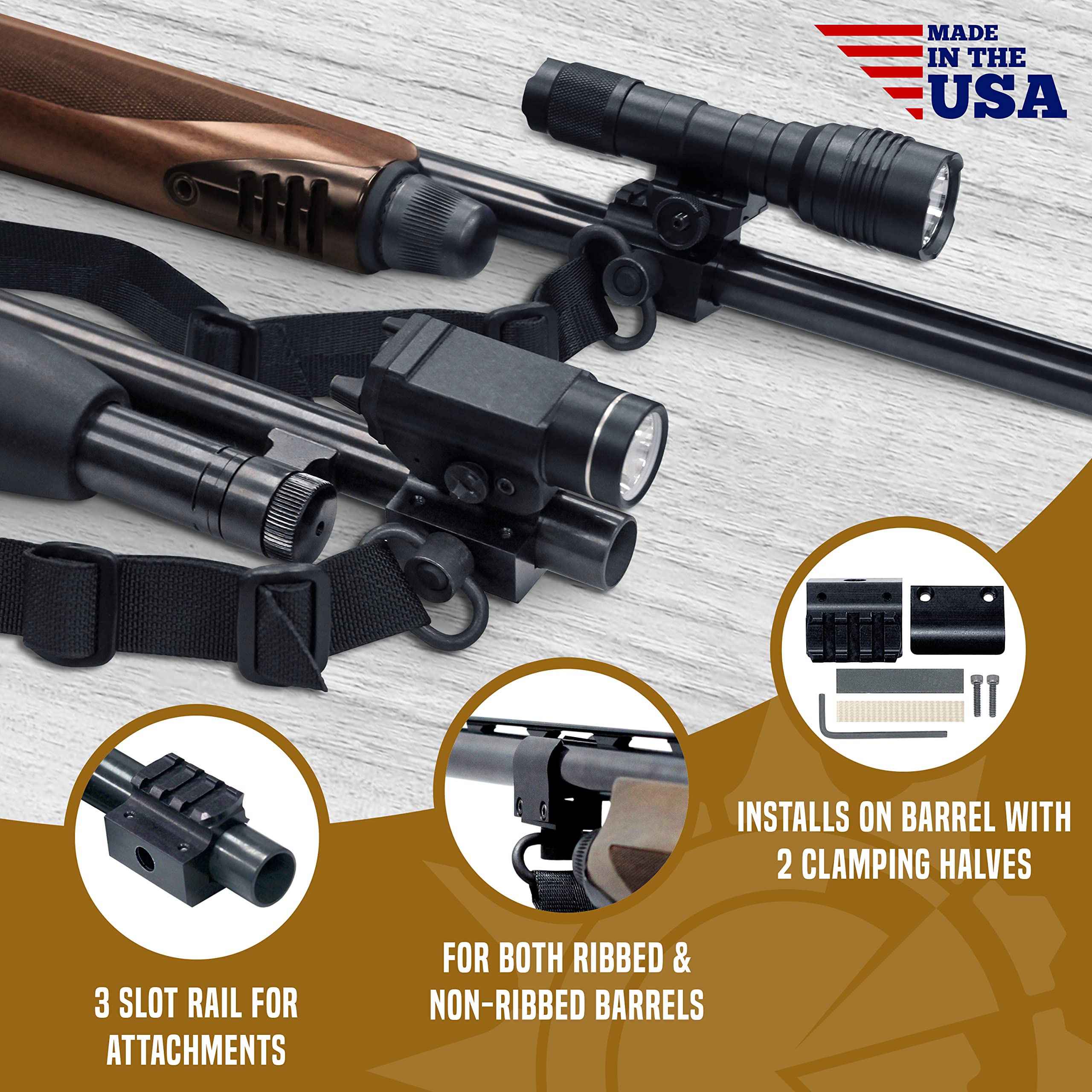 Buy Honos Guard Shotgun Flashlight Mount Made in The USA Tactical