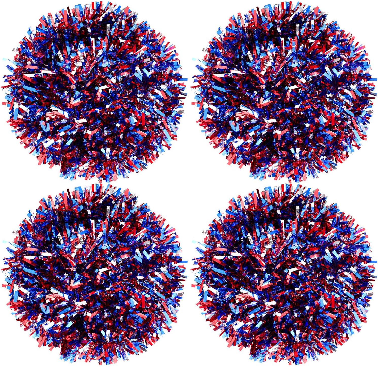 33FT Patriotic Glitter Tinsel Garland Decoration 4th of July Party Decor Red White and Blue Twist Tinsel Garland Decoration for Tree Car Float Bike Party Table Yard Door Holiday Indoor Outdoor Home