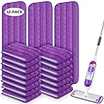 18 Pack Reusable Mop Pads Compatible with Swiffer PowerMop, Wood Floor Pads Microfiber Mop Replacement Refills Machine Washable for All Floor Surfaces