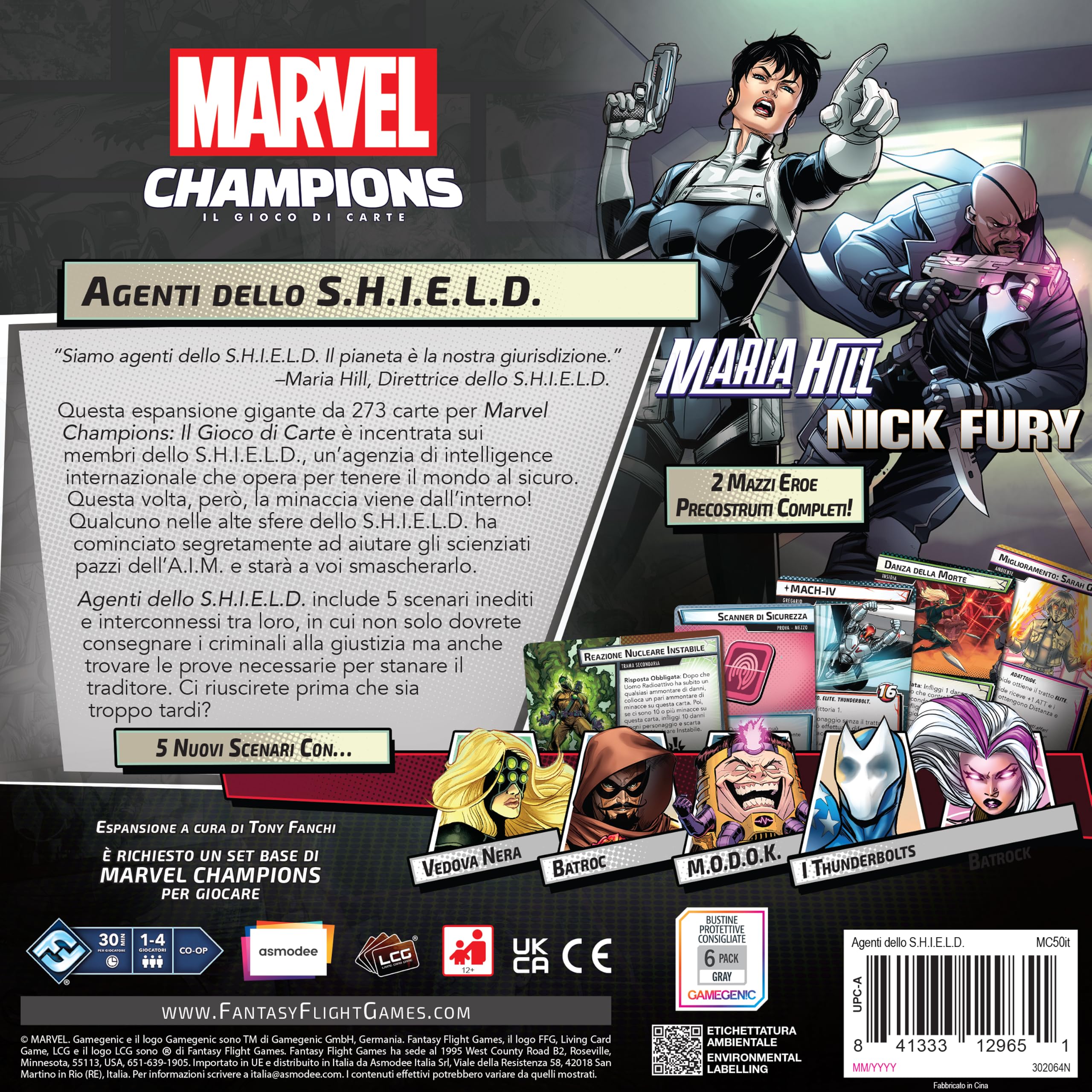 Asmodee Marvel Champions Il Gioco di Carte: Agenti dello S.H.I.E.L.D. Pack Campagna, Espansione Gioco da Tavolo, 14+ Anni, 1-4 Giocatori, Edizione in Italiano