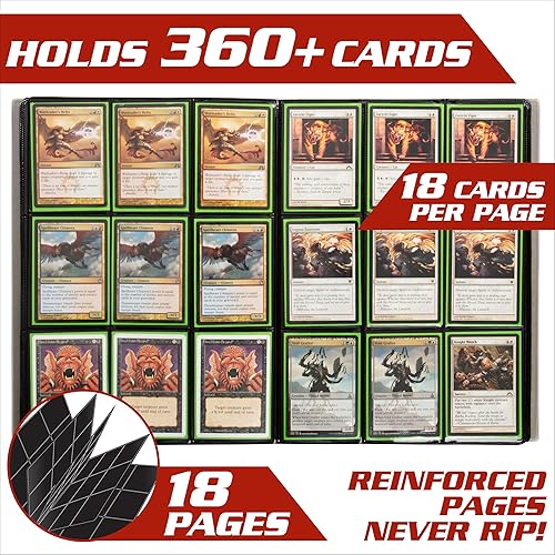 Miniatura 2 de Monster - Álbum de tarjetas coleccionables de 9 bolsillos, 20 cargas laterales, disuasorio de robo, páginas acolchadas con capacidad para hasta 360