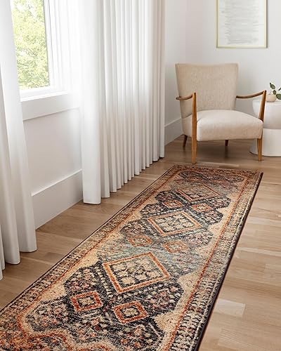 Miniatura 10 de Loloi II Jocelyn Collection JOC-04, alfombra de área de transición de 4 pies x 6 pies, cielomulticolor