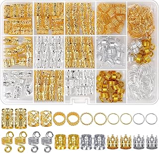 262 Pcs Dreadlock Accessories for Women, Hair Jewelry for Braids Loc Jewelry Hair Decorations,
