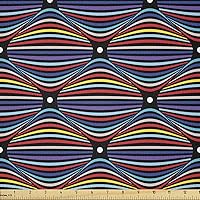 Vista 84 de Lunarable The Yard, tela de mariposa de The Yard, colorido patrón de insectos con alas para primavera, diseño de dibujos animados, tela de Morado