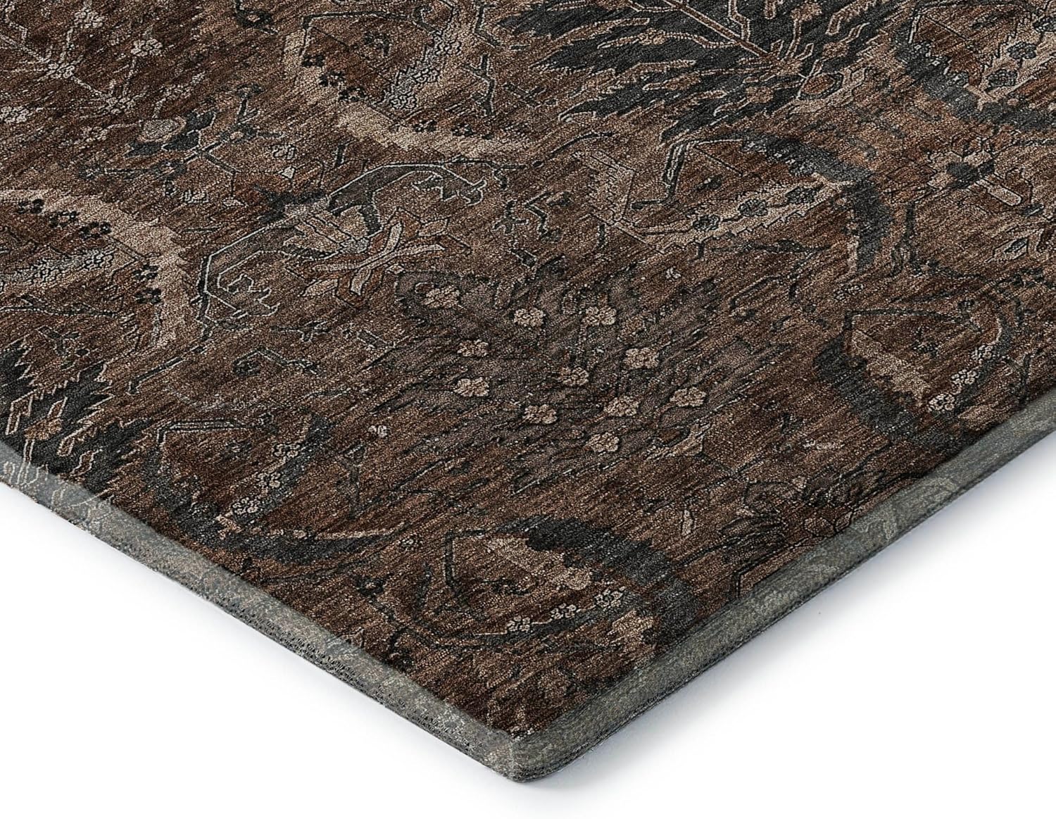 Addison Rugs Mayfield AMF1082 Fudge 5' x 7'6" Indoor Premium Machine Washable Rug, Silky Soft, Easy Clean, Non Shedding, Bedroom, Living Room, Dining Room, Kitchen Rug