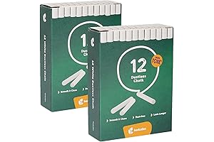 kedudes White Chalkboard Chalk - The Teacher's Choice for Classroom Chalkboard and Whiteboard