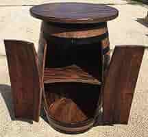 Agorà Botti Cantinetta Con Mensola - Mobile Portabottiglie A Forma Di Botte Per Vino - Foto 10