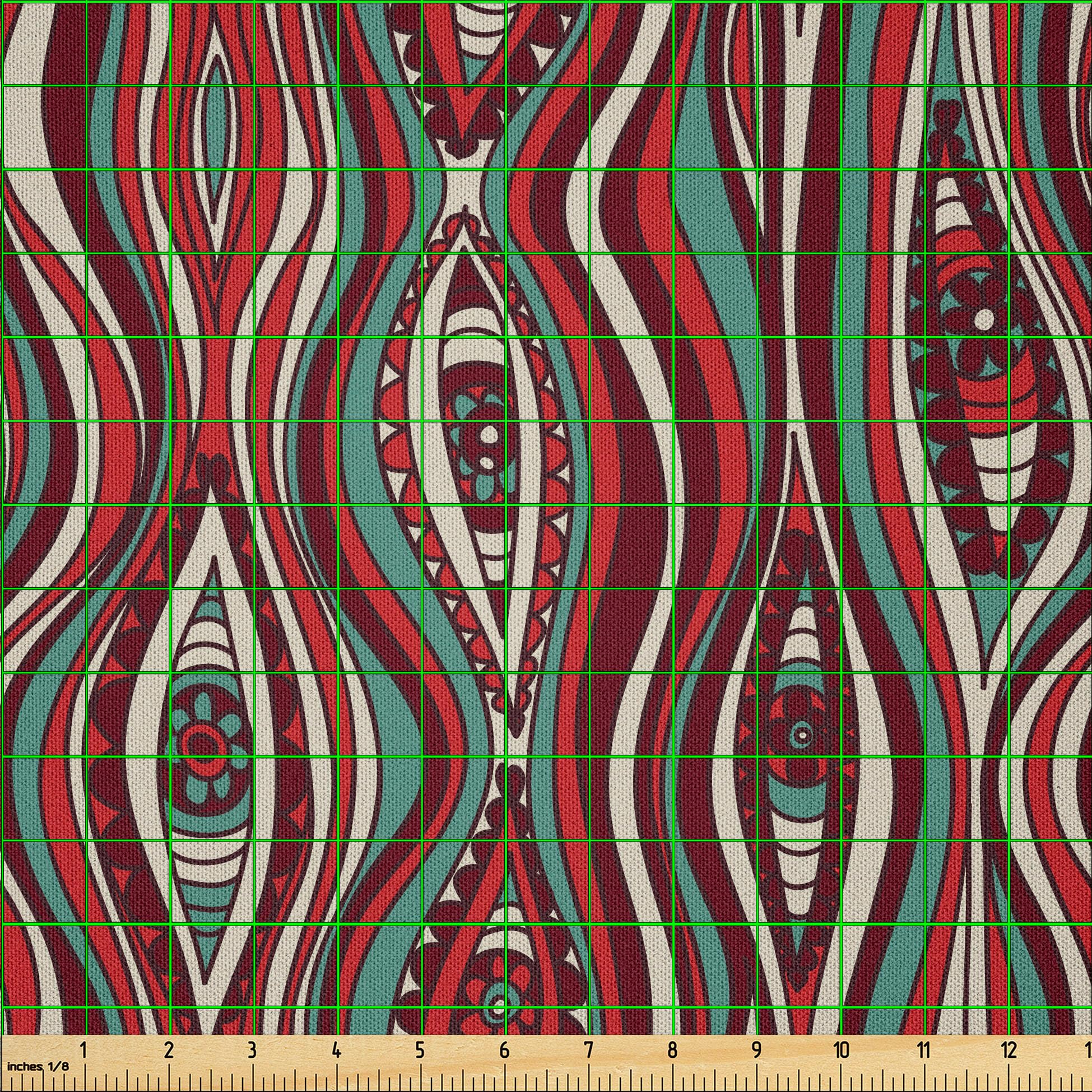 Amazon.com: Ambesonne Boho Fabric by The Yard, Hippie Bohemian