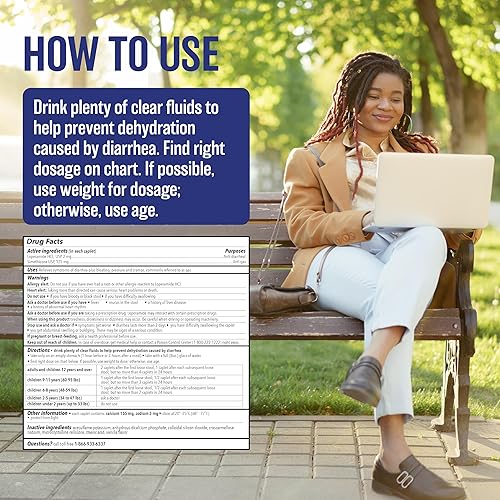 Miniatura 5 de WELMATE - Comprimidos antidiarreicosanti-gas (24 unidades) - Diarrea, gases, hinchazón, calambres - Loperamida HCl 2 mg y simeticona 125 mg -