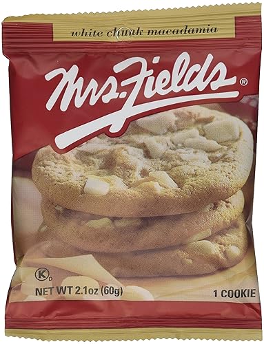 Mrs. Fields - Galletas de macadamia gigantes envueltas individualmente (paquete de 12)