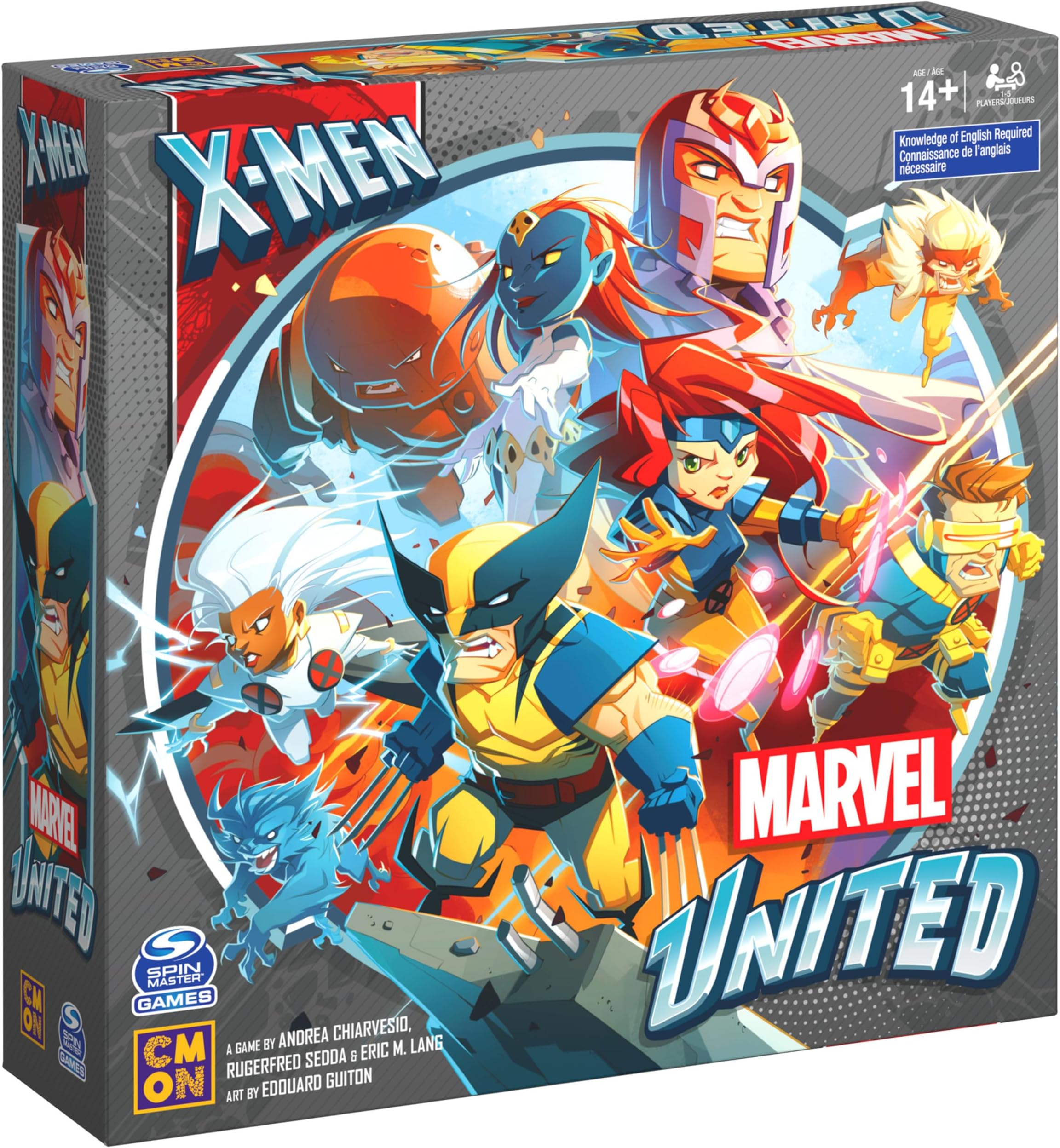 Spin Master Games X-Men, Marvel United Board Game with Cards and Collectible Hero Villain Figurines Party Fun Movie Challenge, for Kids & Adults Aged 14 and up, Multicolor, 6062878
