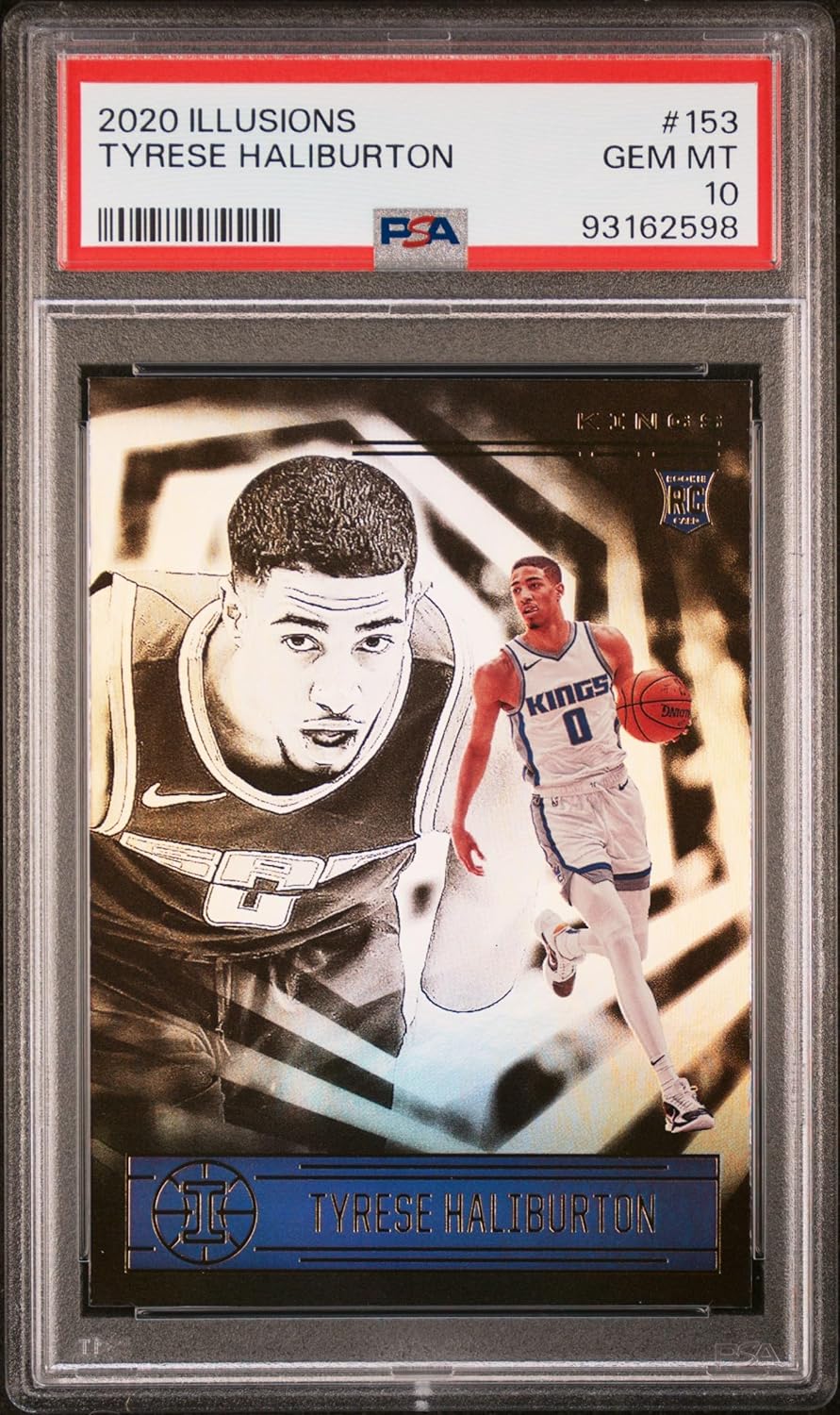 Tyrese Haliburton 2020 Panini Illusions Basketball Rookie Card #153 Graded PSA 10