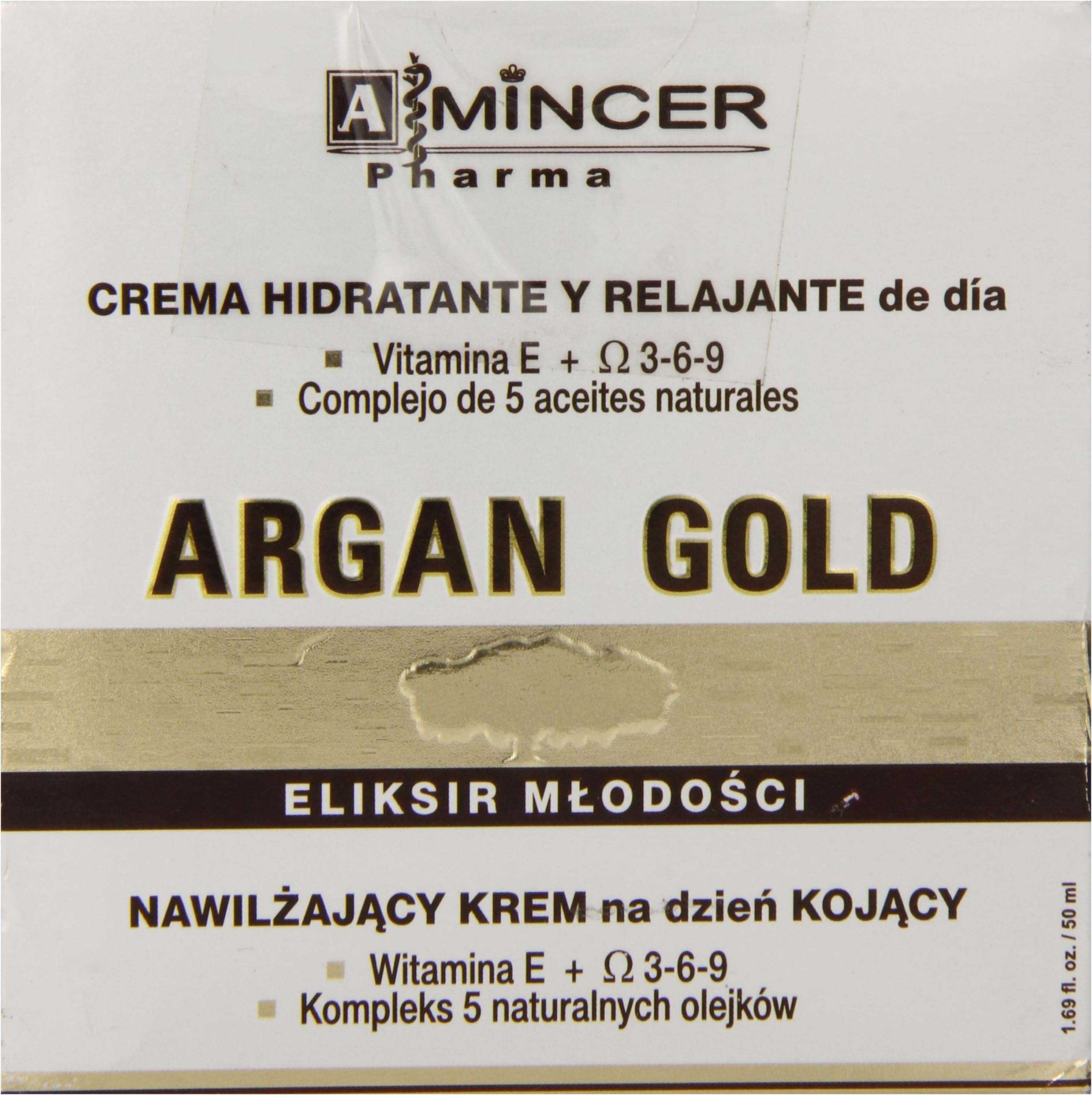 Mincer Argan Gold Youth Elixir Moisturising and Soothing Day Cream, 1.69 Oz. (50 ml).