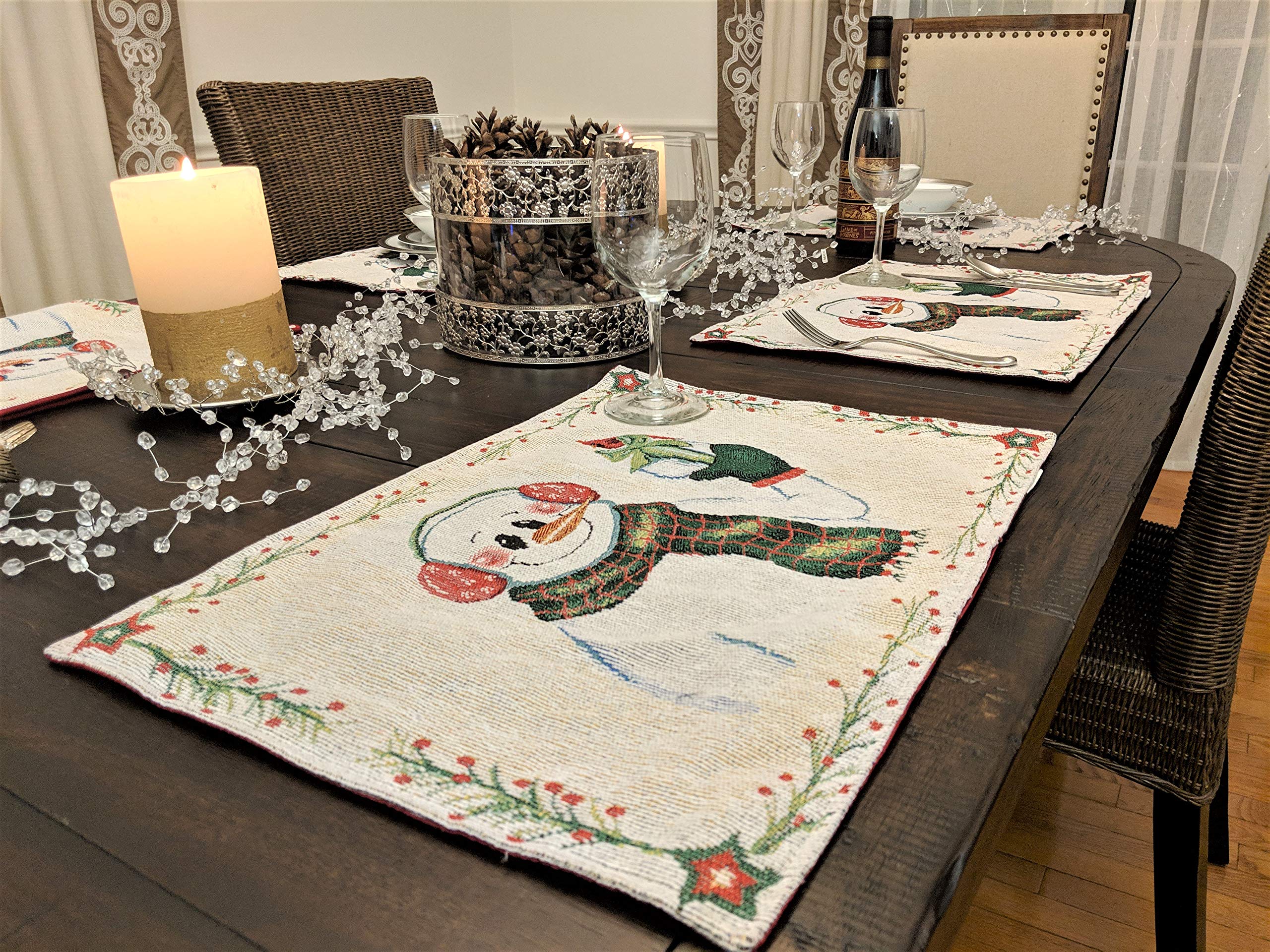 Amazon.com: DaDa Bedding Magical Snowman Placemats - Set of