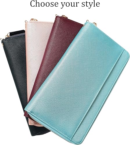 Miniatura 6 de Travel wallet Document Organizer RFID Passport Case Family Holder (Pearl Blue)