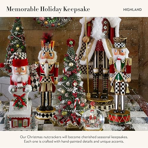 Miniatura 3 de MACKENZIE-CHILDS Figura decorativa de cascanueces, cascanueces de madera decoración del hogar de Navidad, Highland