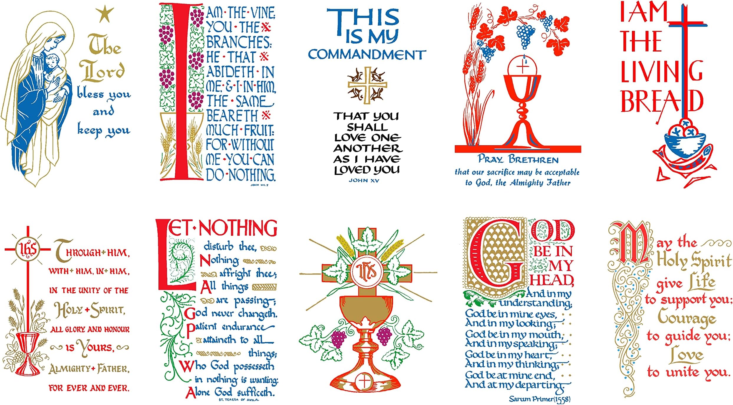 10 Assorted Religious Mass Cards for Your Intentions 1