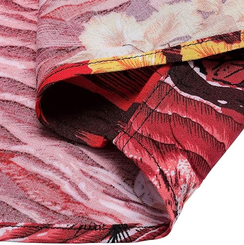 Miniatura 6 de Alimens & Gentle - Camisa de algodón estilo hawaiano para hombre, casual, de manga corta, ajuste regular