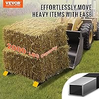 Vista 2 de VEVOR Horquillas de Palé de Abrazadera de 43", Capacidad de 2000 lbs Horquillas de Cucharón de Tractor, Horquilla de Palé de Acoplamiento Rápido