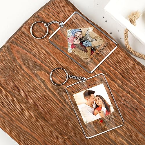 Miniatura 8 de Custom Couple Photo Acrylic Keychain - Personalized Couples Photo - Durable, Dual-Sided Customization, Perfect Gift for Anniversaries, Valentines,