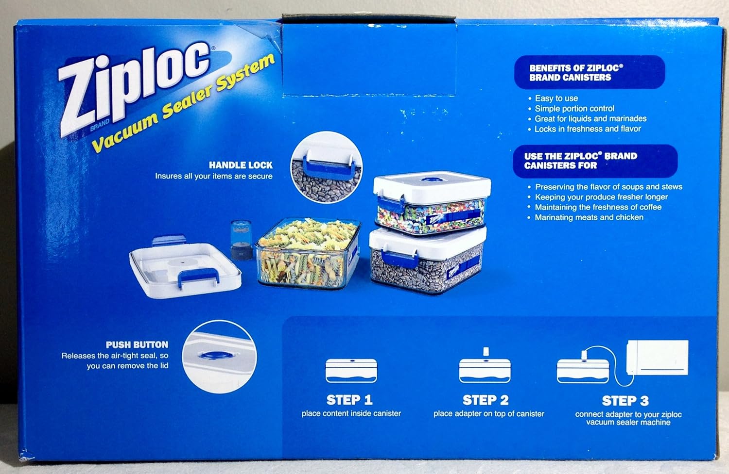 ziploc vacuum sealer canisters