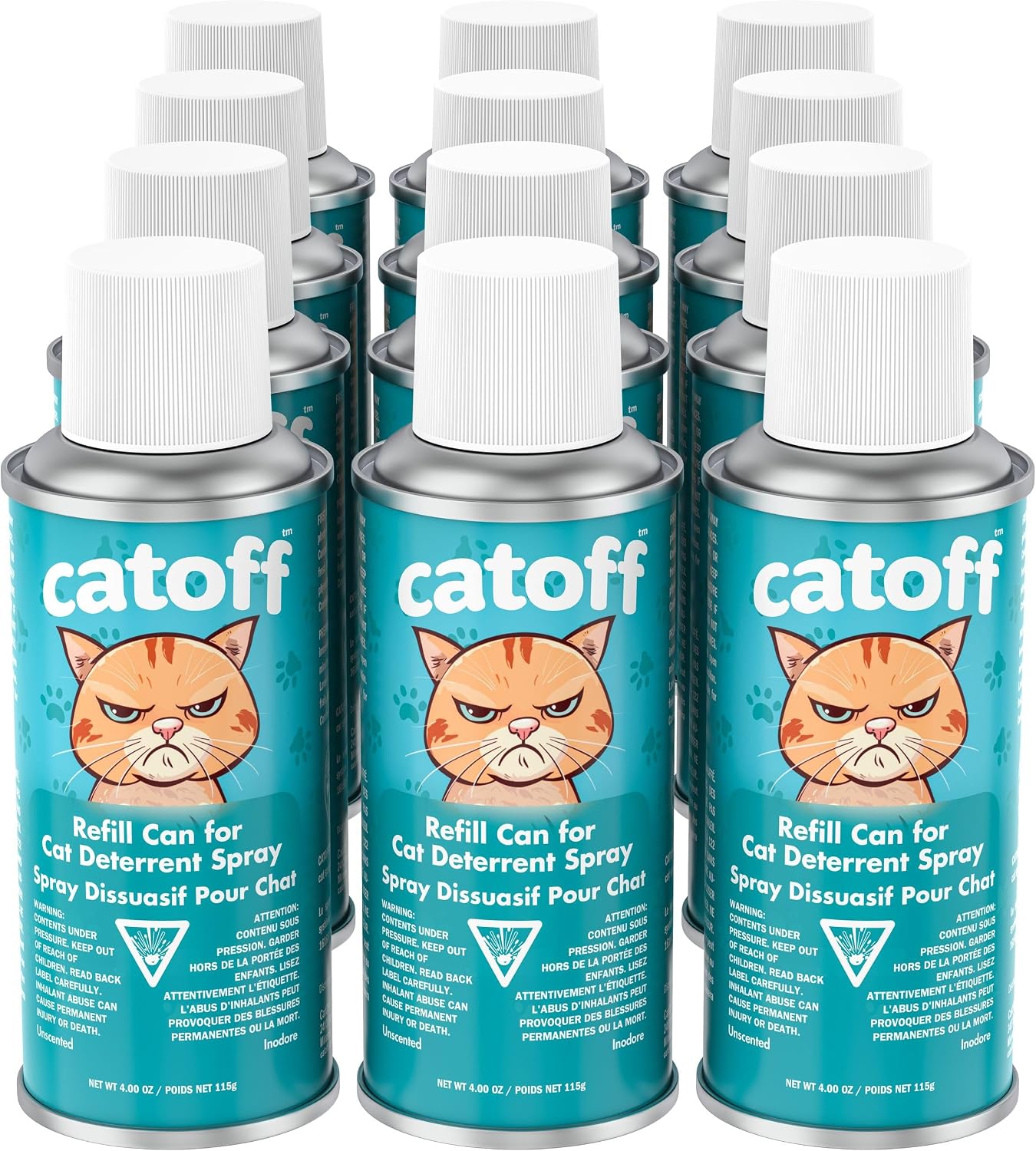 CatOFF Pack of 12 Refill Compatible with SSSCAT Indoor Cat