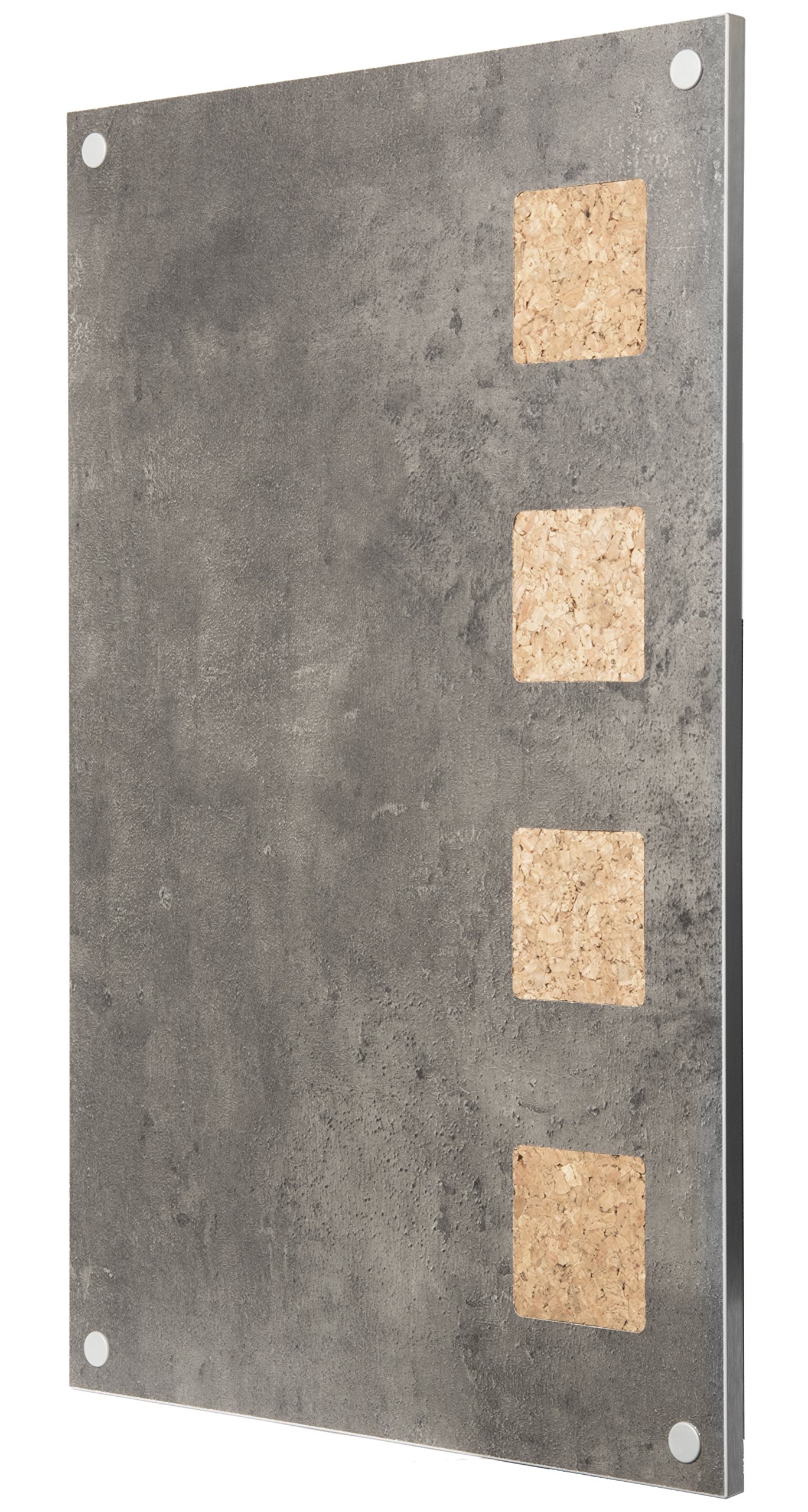 Securit Tablero de Corcho Pizarra Superficie Escritura 58x38x1.3 cm Gris Concrete Grey