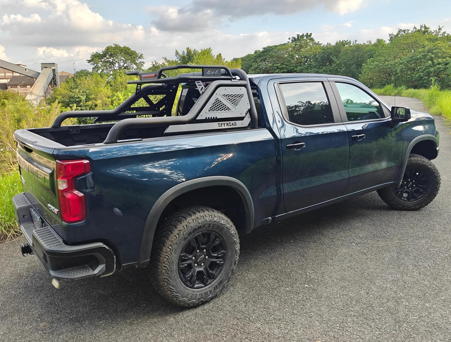 XR65L-B Sport Roll Bar for Full-Size Trucks,Compatible with Ram1500/2500/3500|F-150/F-250/F-350|Silverado1500/2500|Serria1500/2500|Titan|Tundra.with 3rd Brake Lights and Roof Rack