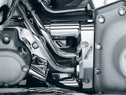 Miniatura 3 de Kuryakyn 8204 Accesorio de acento de motocicleta línea de aceite de lujo para motocicletas Harley-Davidson Softail 2000-06, cromo