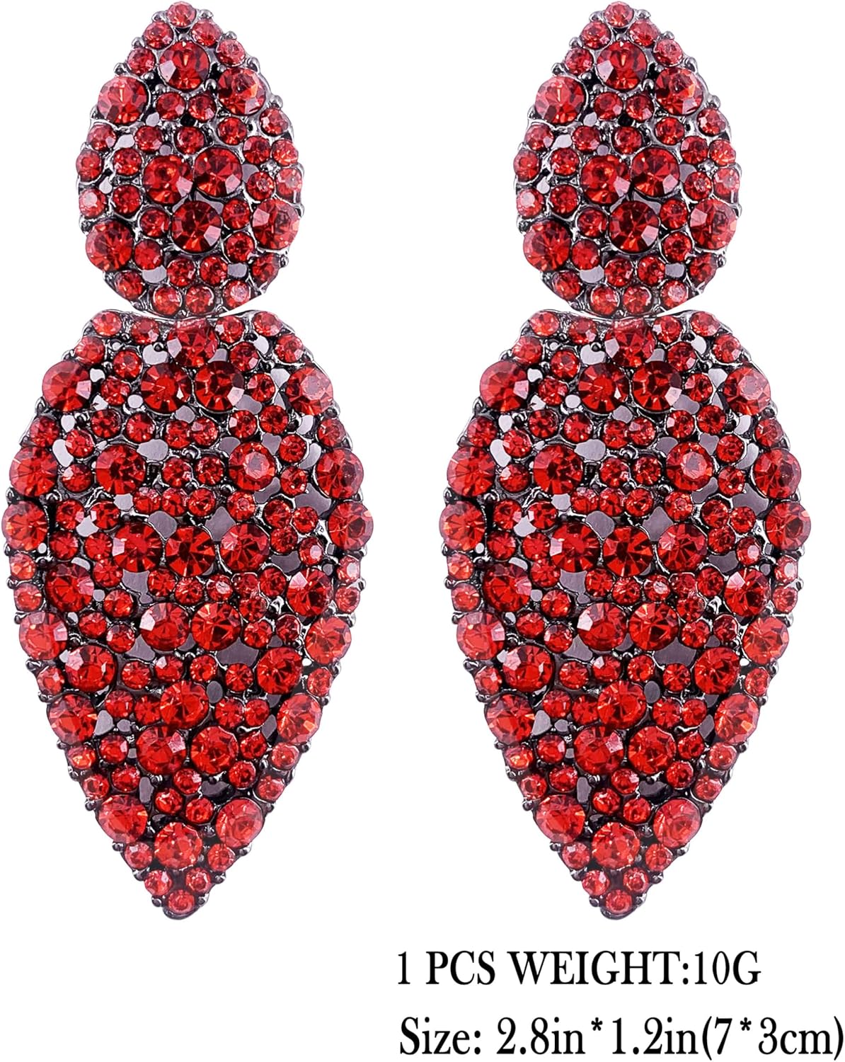 Women's Party Prom Statement Drop Earrings for Women Sparkly Rhinestone Crystal - Image 2