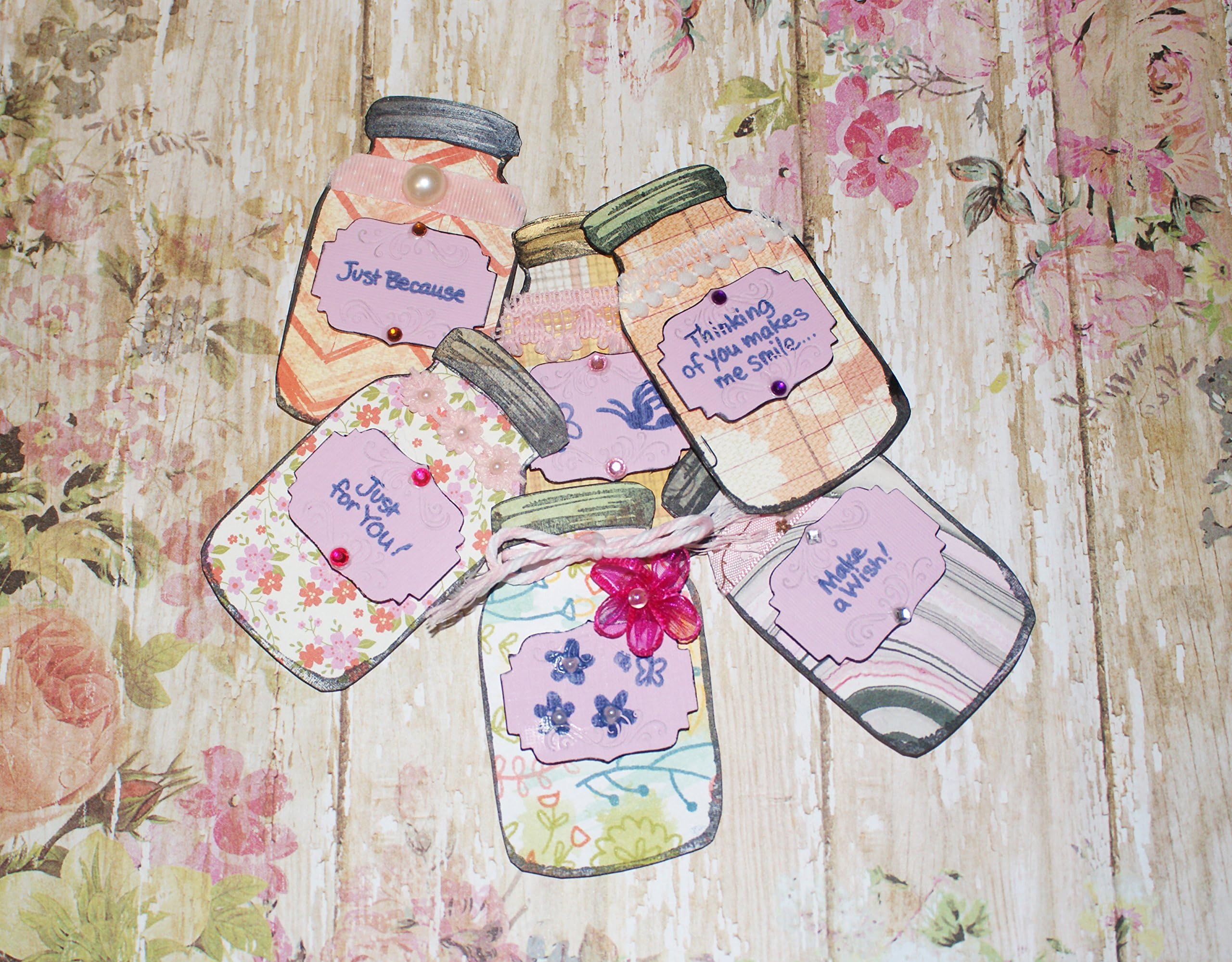 Mason Jar Stickers, 3D Stickers, Planner stickers, scrapbook embellishments, dimensional stickers, shabby chic stickers, paper jar stickers, planner embellishments