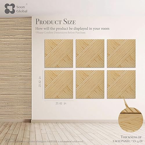 Miniatura 10 de Soon Global Paquete de 8 paneles acústicos, paneles de pared insonorizados, paneles absorbentes de sonido de 48 x 32 pulgadas, paneles acústicos