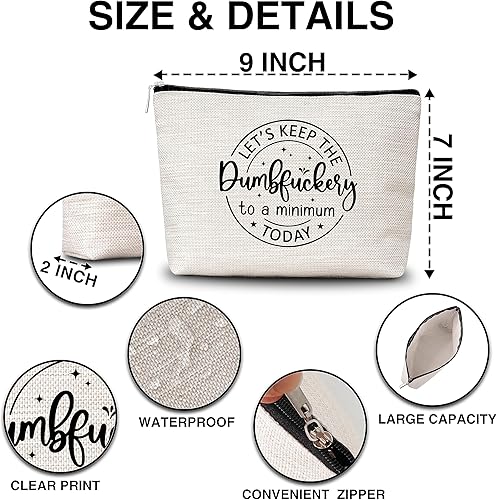 Miniatura 2 de AWSICE Divertida bolsa de maquillaje Let's Keep to a Minimum Today para mujeres, regalo de amistad para mujeres, hermanas, niñas, adolescentes y