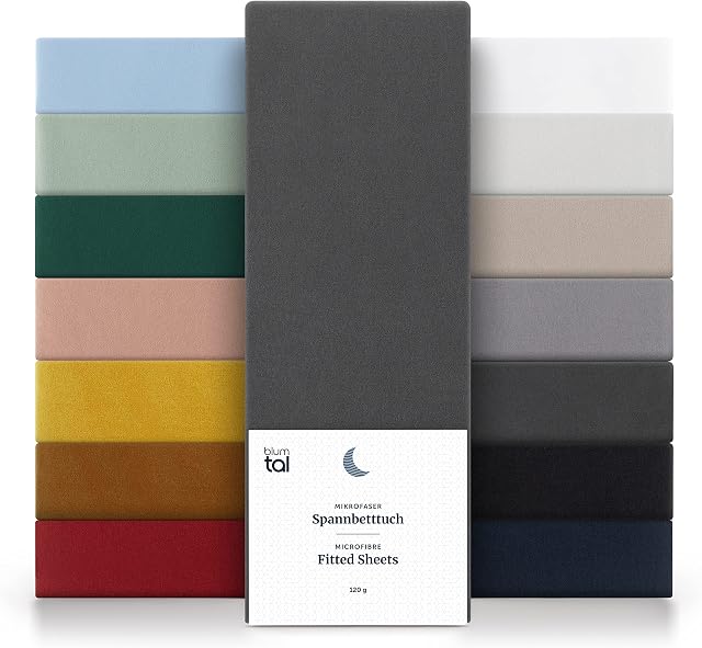 Blumtal Premium Single Fitted Sheet - Extra Soft Bed Sheets, Brushed Microfibre, OekoTex Tested, Suitable for Standard Mattresses - Anthracite, Single (90 x 190 cm)