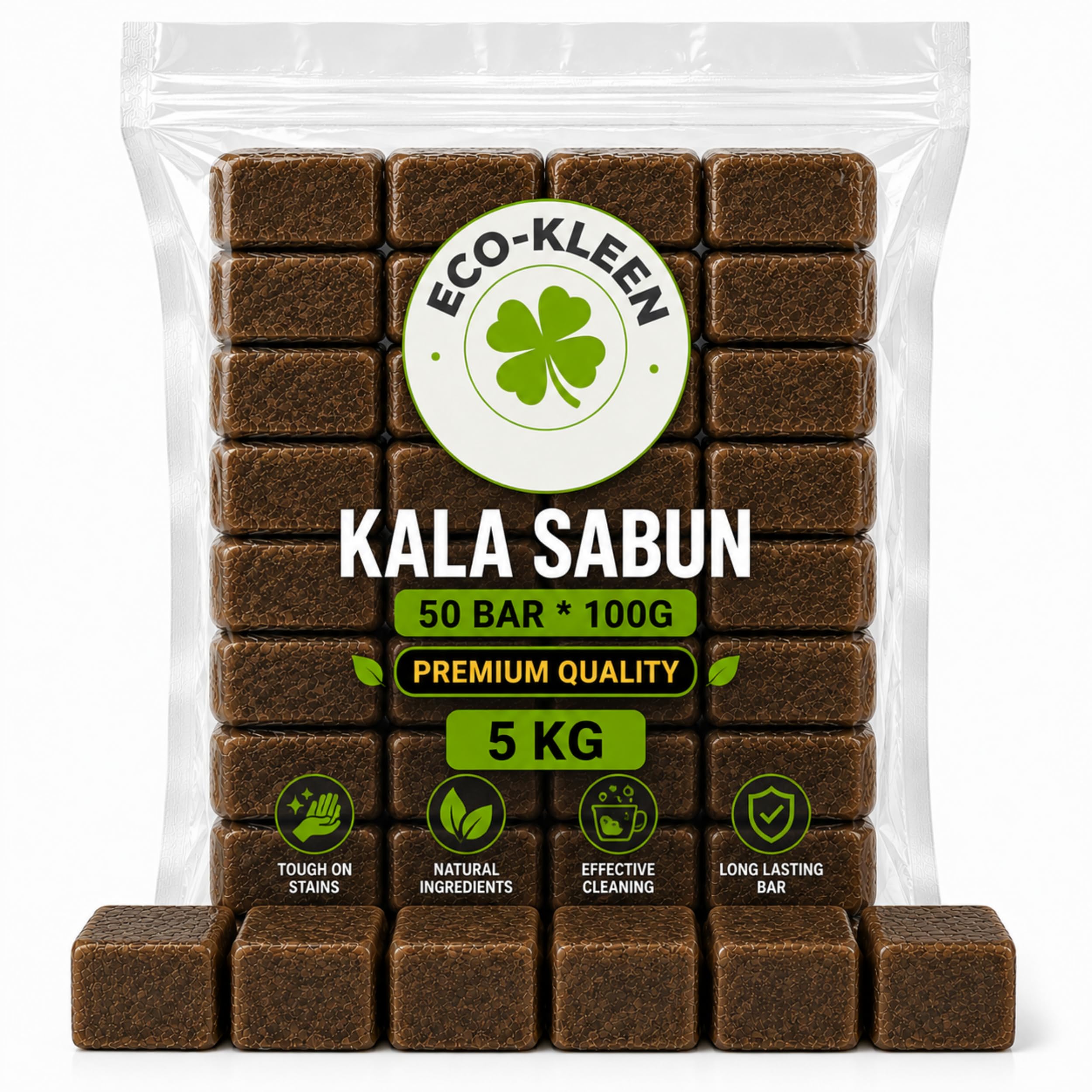 Kala Sabun Natural Dishwashing Soap Bars 5000g (50 x 100g) | Powerful Grease Remover for Utensils & Kitchenware | Removes Tough Oil & Food Stains | Long Lasting Kitchen Cleaning Bars-image-8