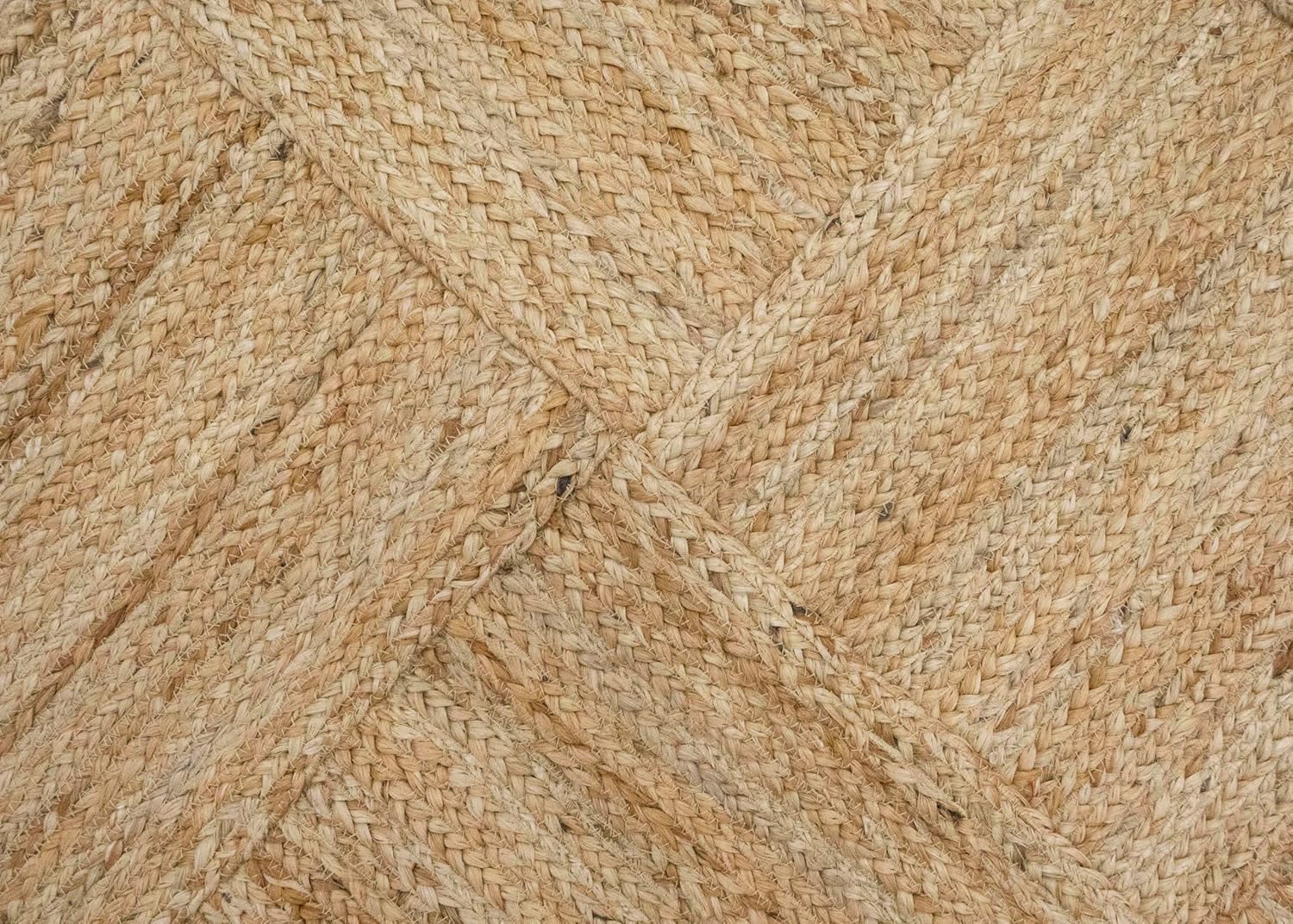 5x8 Hand-Braided Jute Area Rug – Natural 0.27" Thick Flatweave Carpet | Solid Beige Sisal-Jute Handmade Boho Farmhouse Rug for Living Room, Bedroom & Dining